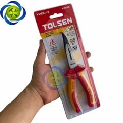 Kìm mũi nhọn cong cách điện 1000V Tolsen V16028 200mm