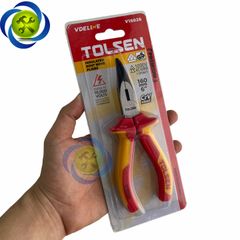 Kìm nhọn mũi cong cách điện 1000V Tolsen V16026 160mm