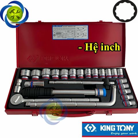 Bộ tuýp 1/2 hệ inch Kingtony 4024SR 24 chi tiết loại 12 cạnh