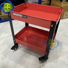 Xe hai ngăn mini STRONGER TOOL chất liệu thép, sơn tĩnh điện