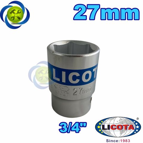 Tuýp 27mm loại 3/4 ngắn màu trắng 6 cạnh Licota N6027