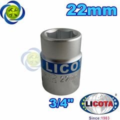 Tuýp 22mm loại 3/4 ngắn màu trắng 6 cạnh Licota N6022