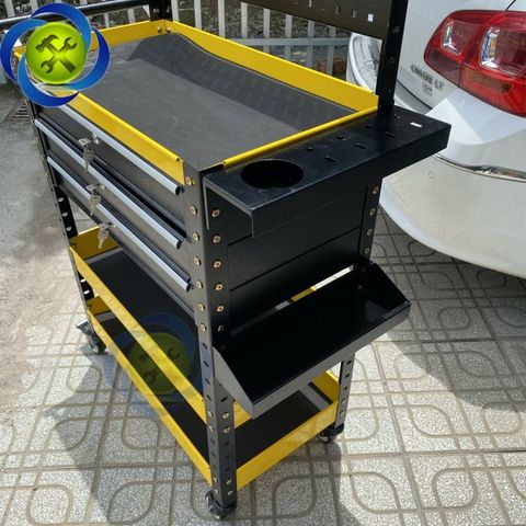 Xe đẩy dụng cụ 3 khay + 3 ngăn kéo có tấm treo STRONGER TOOL