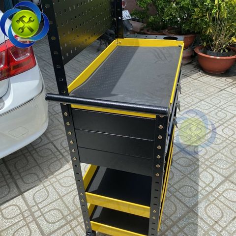 Xe đẩy dụng cụ 3 khay + 3 ngăn kéo có tấm treo STRONGER TOOL