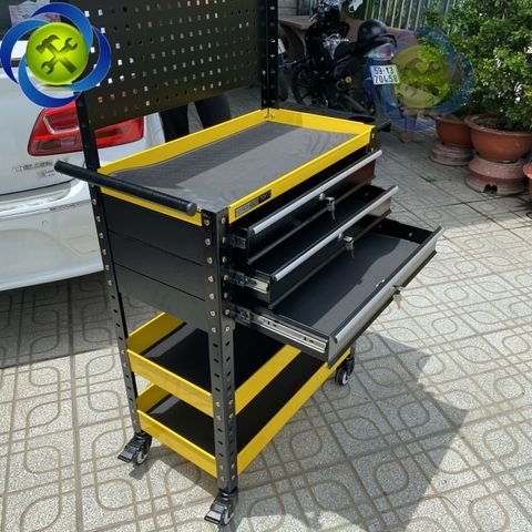 Xe đẩy dụng cụ 3 khay + 3 ngăn kéo có tấm treo STRONGER TOOL