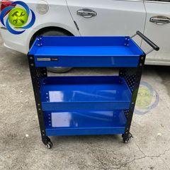Xe đẩy 3 ngăn + 2 tấm hông treo dụng cụ lỗ vuông STRONGER TOOL