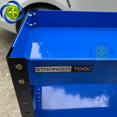 Xe đẩy 3 ngăn + 2 tấm hông treo dụng cụ lỗ vuông STRONGER TOOL