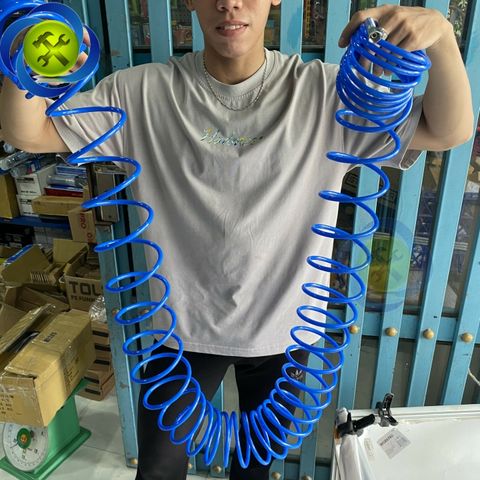 Dây hơi xoắn 15m WADFOW WQG1915 kèm đầu nối nhanh