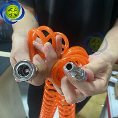 Dây hơi xoắn BARKER 5x8mm nhựa PU màu cam có các chiều dài (6-9-12-15mm)