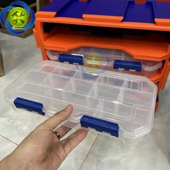 Bộ hộp 4 khay nhựa chia 13 ngăn đựng linh kiện WADFOW WTB8344 380x182x320mm