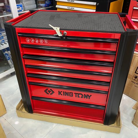 Tủ đựng đồ nghề 7 ngăn Kingtony 87434-7B màu đỏ