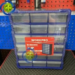 Tủ nhựa đựng linh kiện 18 ngăn WORKPRO WP283011 kích thước 47.5 x 38.5 x 16.2cm