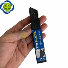 Lưỡi dao rọc giấy đen C-Mart A0041D 14 rãnh 10 lưỡi hộp 100 X 18 X 0.5mm