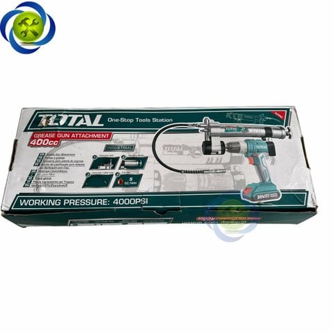 Dụng cụ bơm mỡ bò TOTAL TGULI2001 có giá đỡ 400CC sử dụng cho máy siết vít