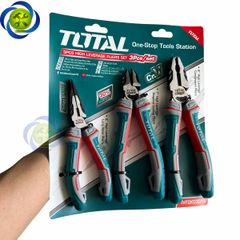 Bộ kìm 3 chi tiết Total THT2K0301S (kìm điện, kìm cắt và kìm nhọn) loại cao cấp