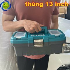 Thùng đựng đồ nghề nhựa TOTAL khóa kim loại có 3 kích thước (14 - 17 -20inch)