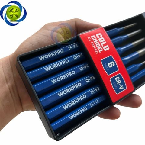 Bộ đục đột chốt tròn Workpro WP201304 có 6 chi tiết