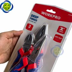 Bộ kìm 3 chi tiết Workpro WP201007 (kìm điện, kìm cắt và kìm nhọn)