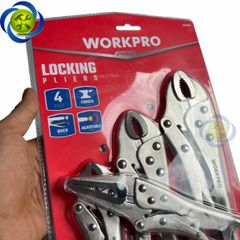 Bộ kìm bấm 4 chi tiết Workpro WP201001 tay cầm không bọc nhựa