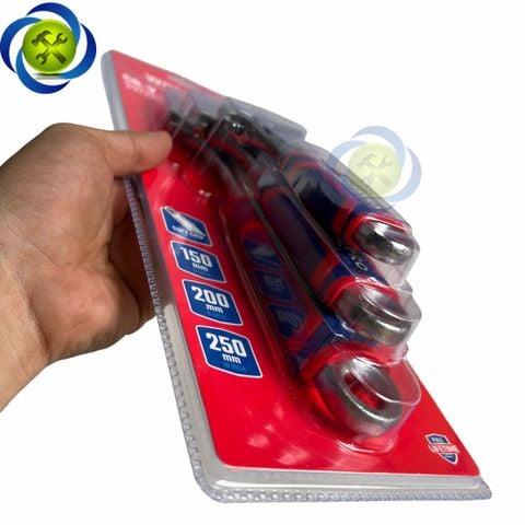 Bộ mỏ lết 3 chi tiết Workpro WP202515 tay cầm bọc nhựa