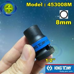 (ĐỦ SIZE) Tuýp 1/2 KINGTONY 4530 loại ngắn 12 cạnh màu đen