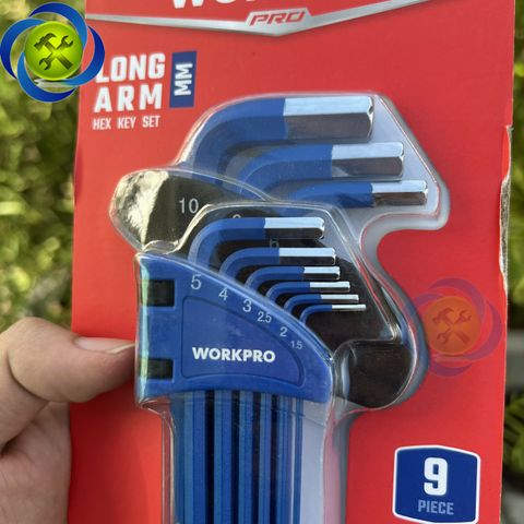 Bộ lục giác đầu bi 9 chi tiết Workpro WP222011 (1.5-10mm) - màu xanh
