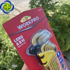 Bộ lục giác đầu sao 9 chi tiết Workpro WP222008 (T10 - T50) - màu vàng