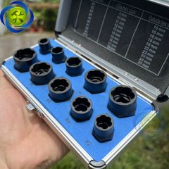 Bộ tuýp mở ốc hư, tuôn răng, nhờn đầu 10 chi tiết (9-19mm) HITMAN VND3430