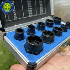 Bộ tuýp mở ốc hư, tuôn răng, nhờn đầu 10 chi tiết (9-19mm) HITMAN VND3430