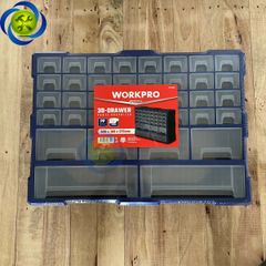 Tủ nhựa đựng linh kiện 38 ngăn Workpro WP283009 kích thước 520x160x375mm