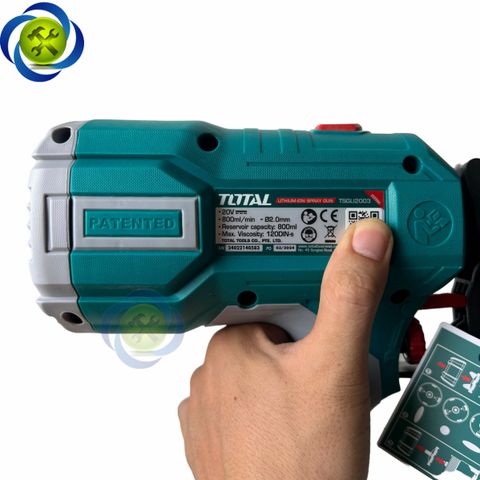 Máy phun sơn dùng pin 20V (Không kèm pin & sạc) TOTAL TSGLI2003 lỗ phun 2.0mm