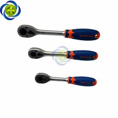 Cần siết tự động WADFOW WRW12xx 1/4 - 3/8 - 1/2 cán cầm bọc nhựa, 72 răng thép CR-V