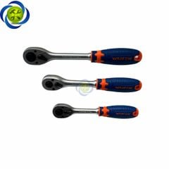 Cần siết tự động WADFOW WRW12xx 1/4 - 3/8 - 1/2 cán cầm bọc nhựa, 72 răng thép CR-V