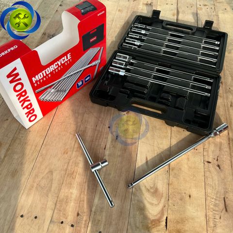 Bộ tay vặn chữ T thay đầu Workpro WP204004 - có 9 cây (8-19mm)