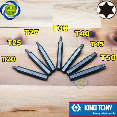 Mũi vít đóng đầu sao (T20 - T50) Kingtony 1680xx thân 10mm dài 80mm