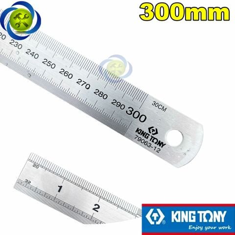 Thước lá 300mm Kingtony 79063-12 thước thép thẳng