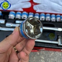 Bộ tuýp 25 chi tiết HITMAN VND1005 (10mm - 32mm) thép CR-V mạ Crom bóng