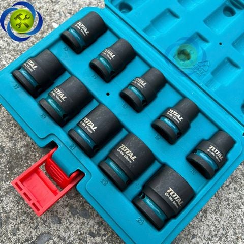 Bộ tuýp đen ngắn TOTAL THISTD12101 loại 1/2 inch có 10 chi tiết (10 - 24mm)