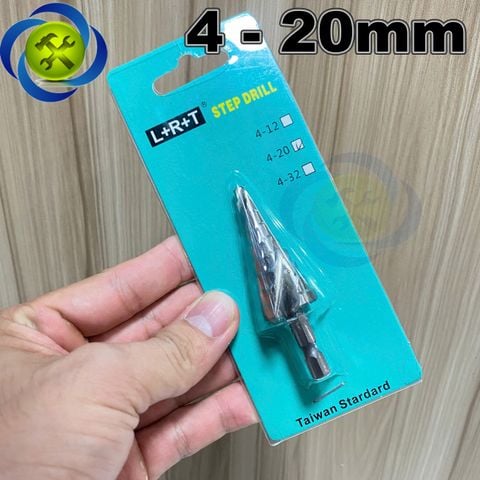 Mũi khoan tháp xoắn đuôi lục giác 4-20mm L+R+T LRT-KX02