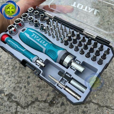 Bộ tua vít 55 chi tiết đa năng TOTAL TACSD30556 cán vặn tự động