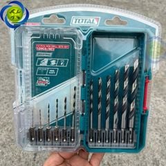 Bộ 12 mũi khoan kim loai đuôi lục giác Total TACSDL11206 (1mm-10mm)