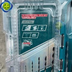 Bộ 12 mũi khoan kim loai đuôi lục giác Total TACSDL11206 (1mm-10mm)