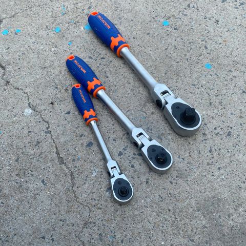 Cần siết tự động lắc léo (đầu xoay 180 độ) Wadfow WRW42xx các size 1/4 - 3/8 - 1/2 thép CR-V, 72 răng