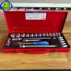 Bộ tuýp 1/2 Kingtony 4528MR có 24 chi tiết hệ mét (10-32mm)