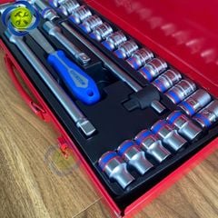 Bộ tuýp 1/2 Kingtony 4528MR có 24 chi tiết hệ mét (10-32mm)