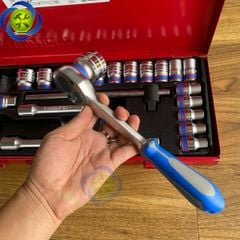 Bộ tuýp 1/2 Kingtony 4528MR có 24 chi tiết hệ mét (10-32mm)