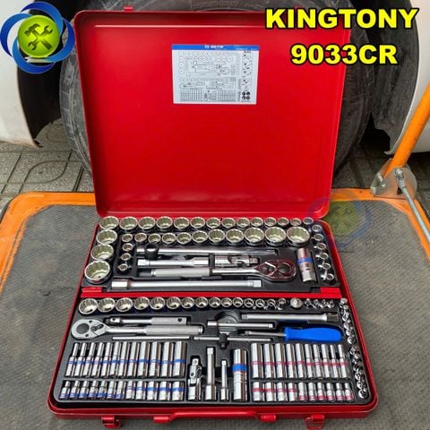 Bộ tuýp 1/4 + 3/8 + 1/2 inch có 135 chi tiết Kingtony 9033CR