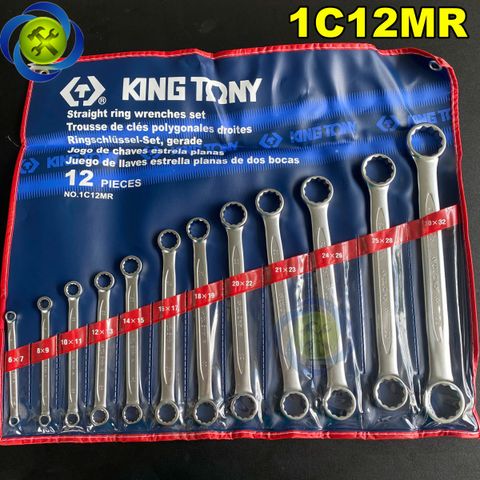 Bộ cờ lê hai đầu vòng thẳng Kingtony 1C12MR có 12 chi tiết (6-32mm)