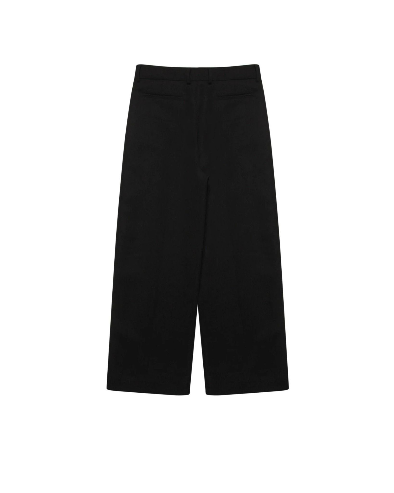  ROLLING WIDE-LEG TROUSERS - Black 