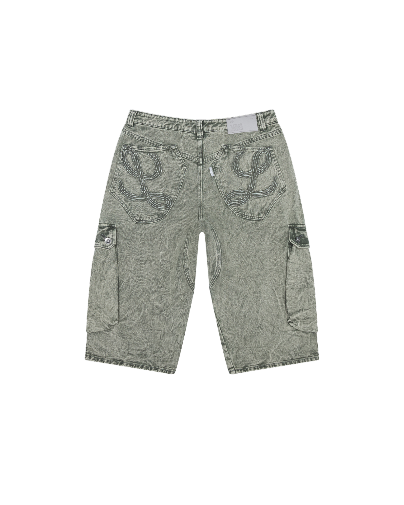  MUTED MOTION DENIM JORTS - Army Green 